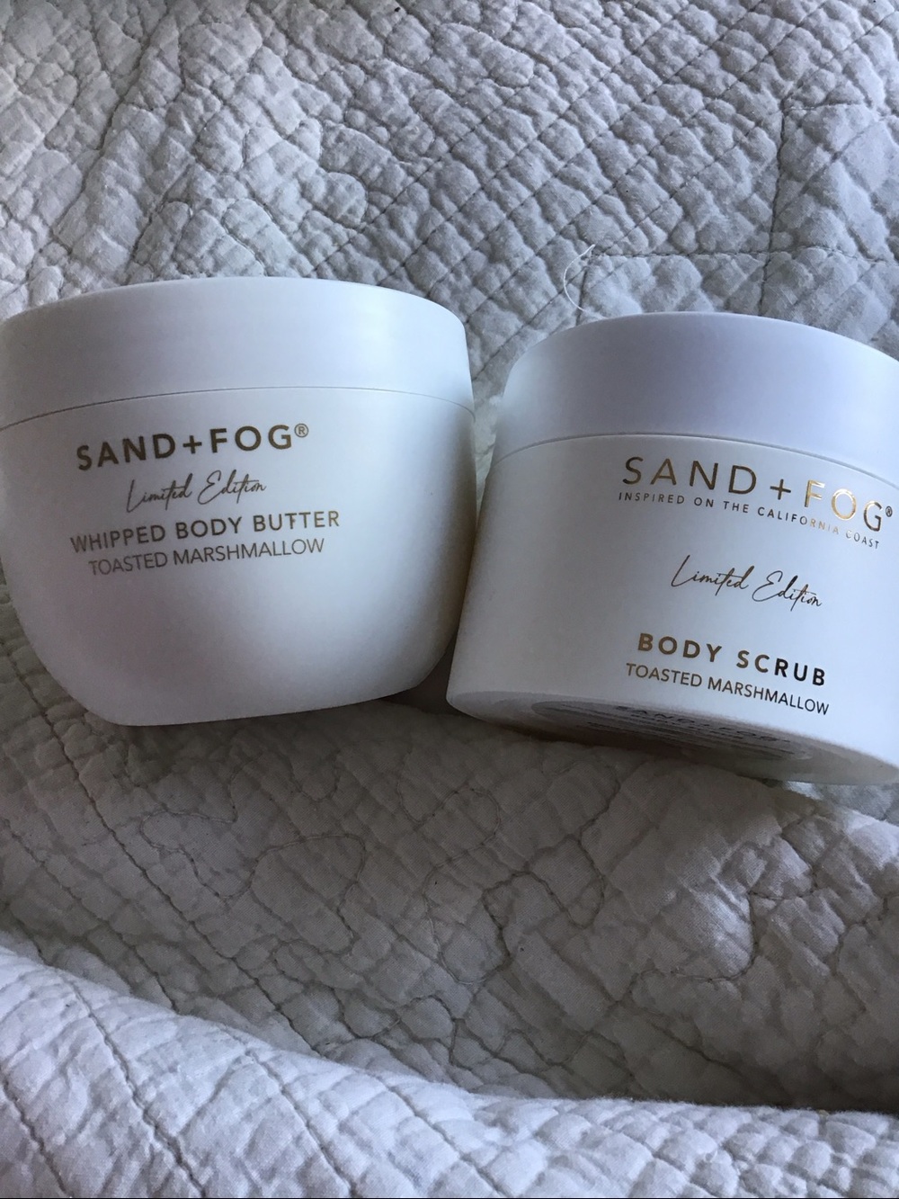 New SAND + FOG Limited Edition Toasted Marshmallow Whipped Body Butter + Scrub